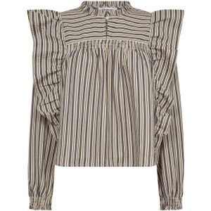 Co'Couture Percy Frill Bluse MarciBlue