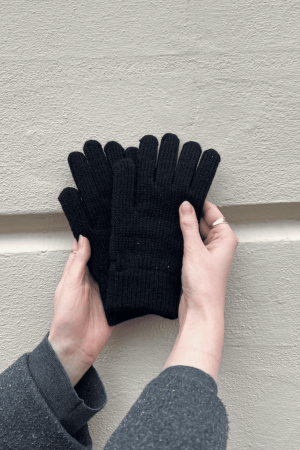 Strikkede Handsker - Sort