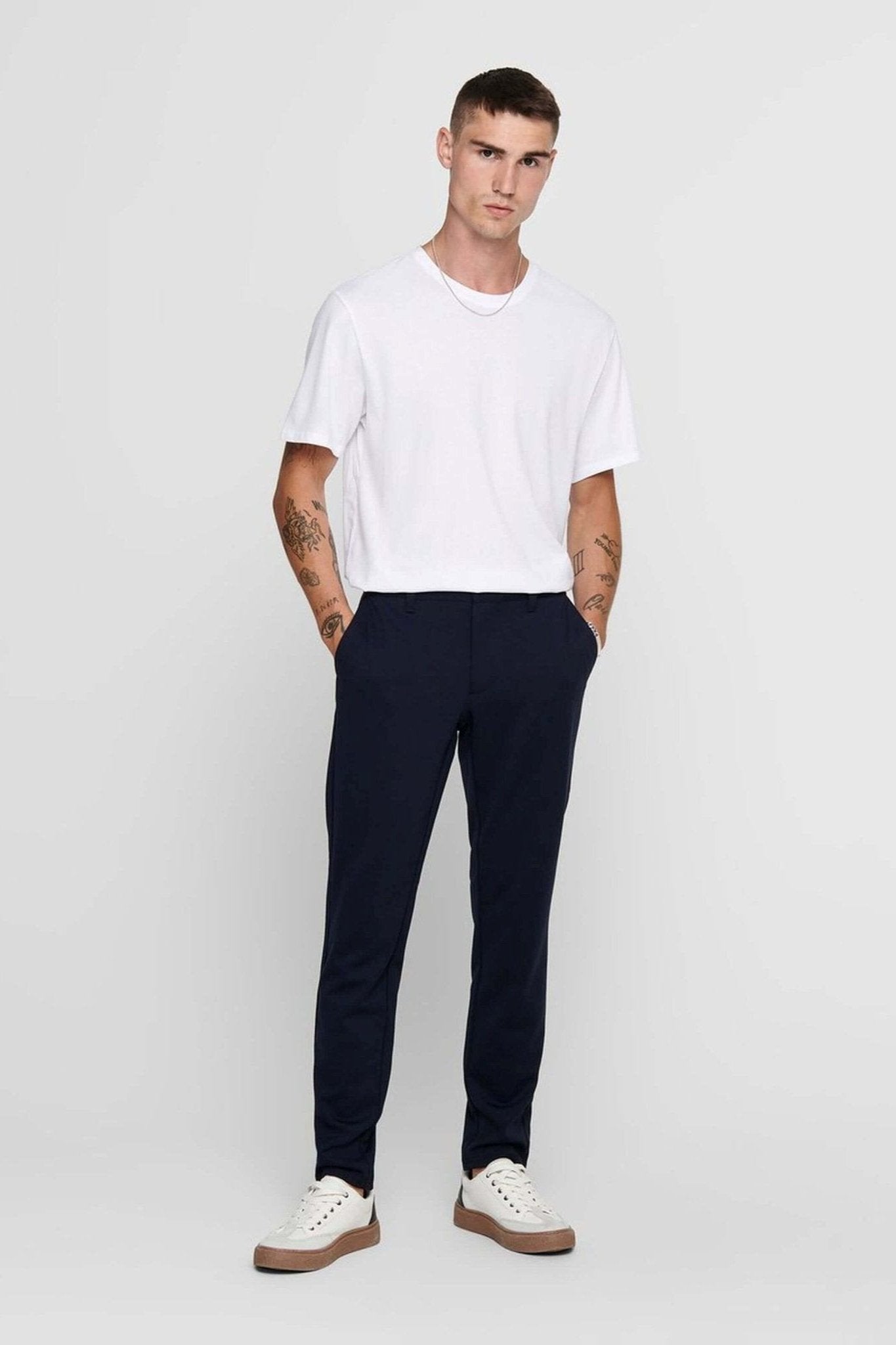 Mark Pants - Navy (stræk bukser)