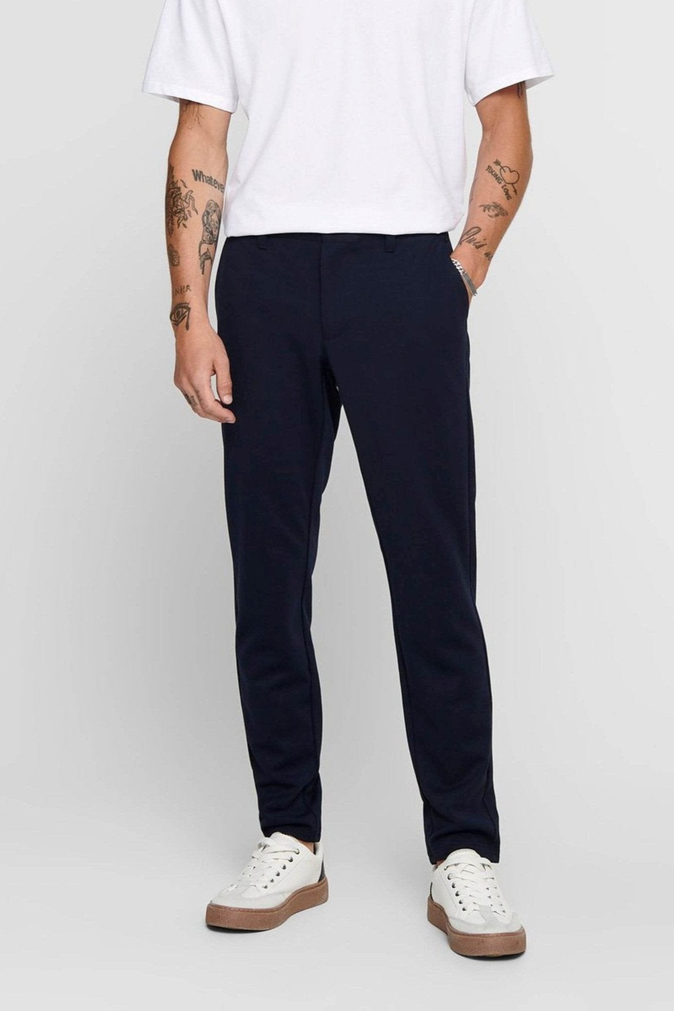Mark Pants - Navy (stræk bukser)