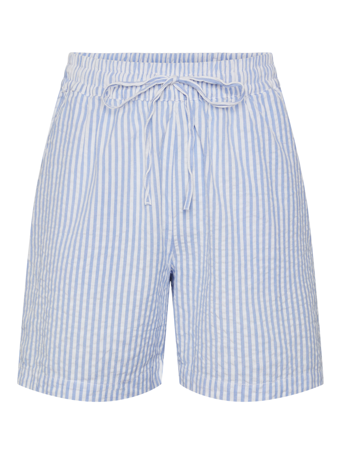 Pieces Sally HW Loose String Shorts Hydrangea / Cloud Dancer