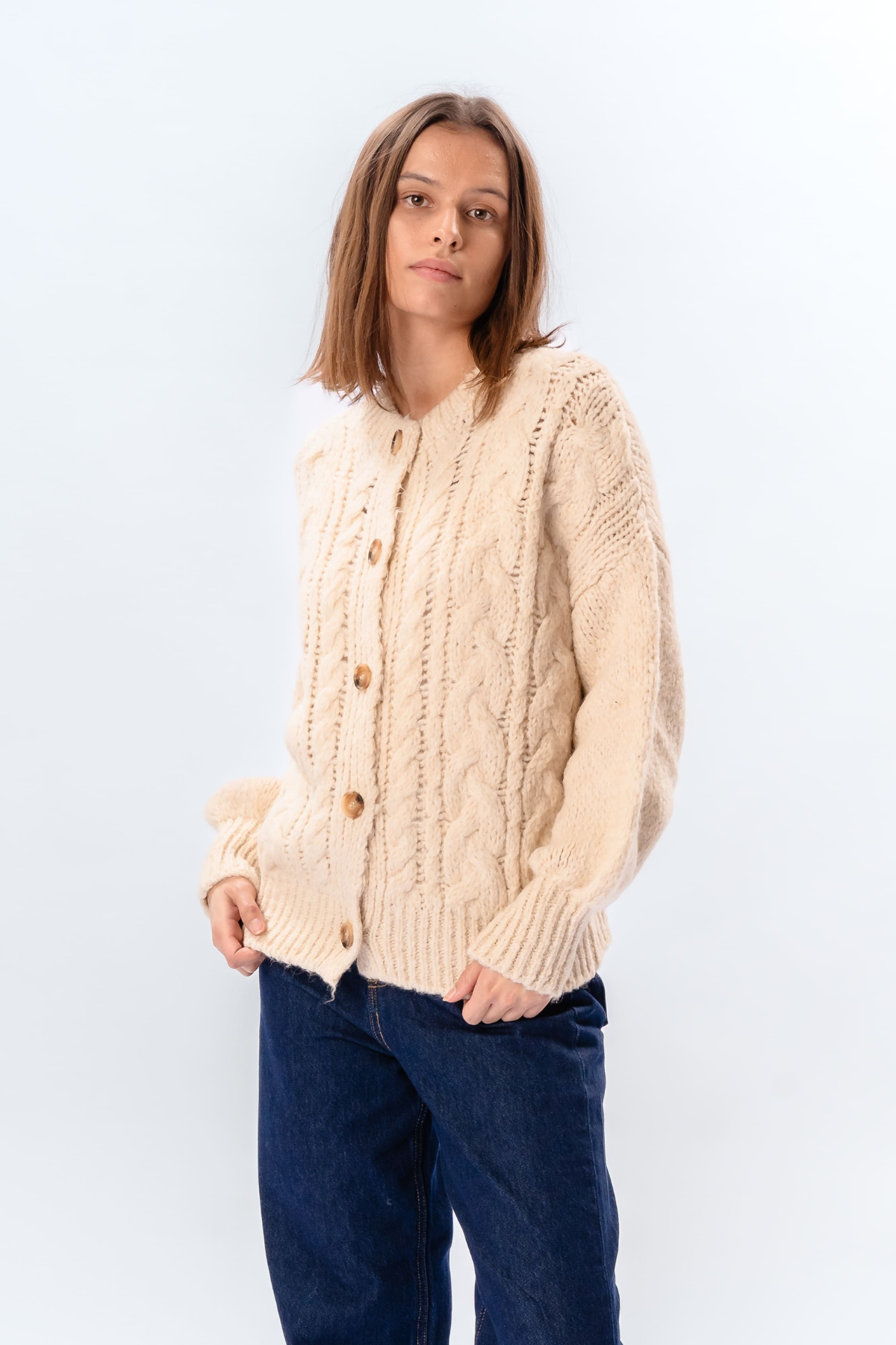 Botton Knit - Hvid