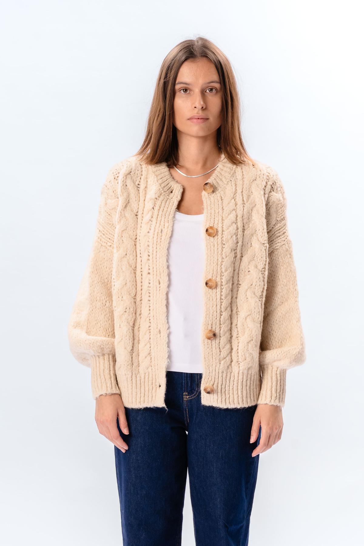 Botton Knit - Hvid