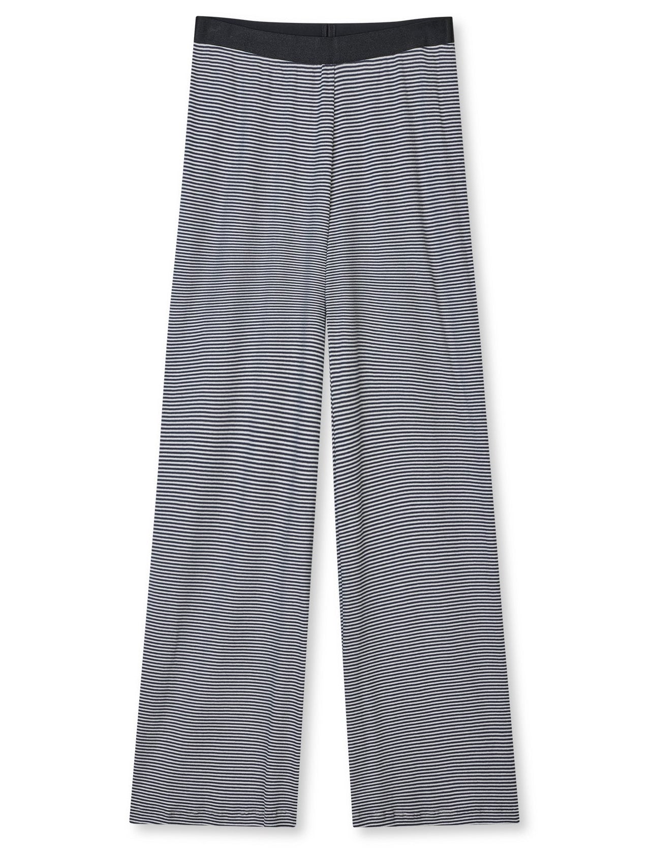 Mads Nørgaard Cotton Stripe Velon Bukser Parisian Night /Vanilla Ice Rabat