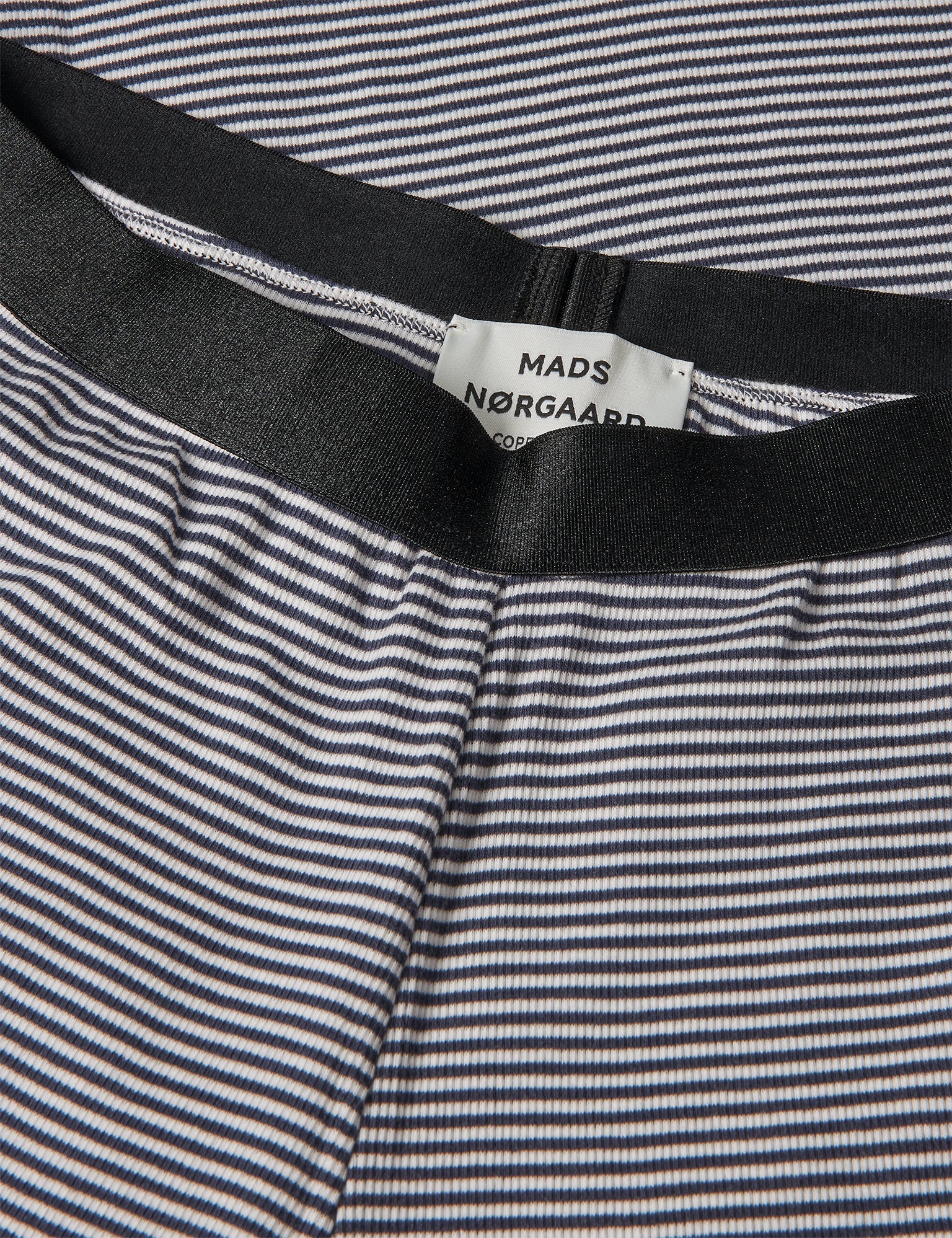 Mads Nørgaard Cotton Stripe Velon Bukser Parisian Night /Vanilla Ice Rabat