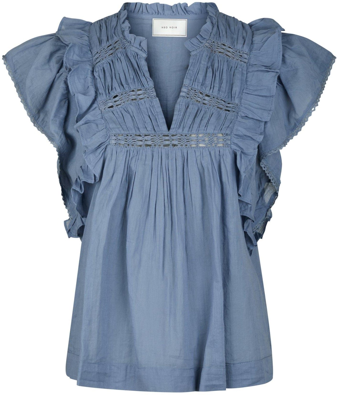 Neo Noir Jayla S Voile Top Smoke Blue NOS25 (Forudbestiling lev. maj)