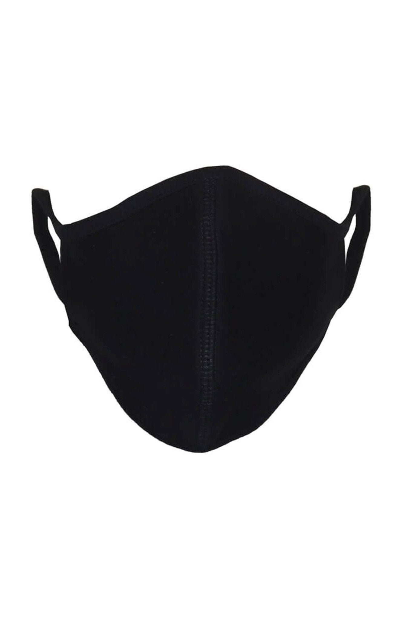 Stofmaske med 3 lag - Sort (bomuld) Udsalg