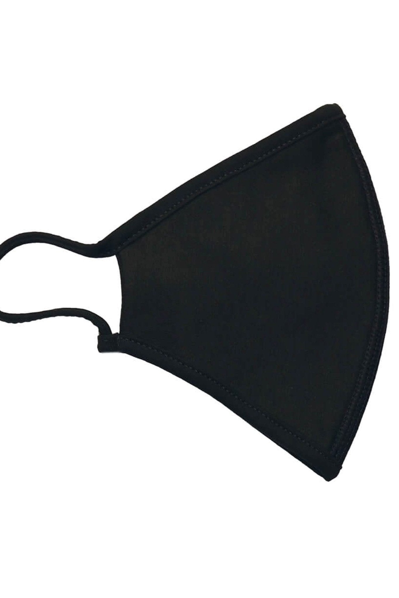 Stofmaske med 3 lag - Sort (bomuld) Udsalg