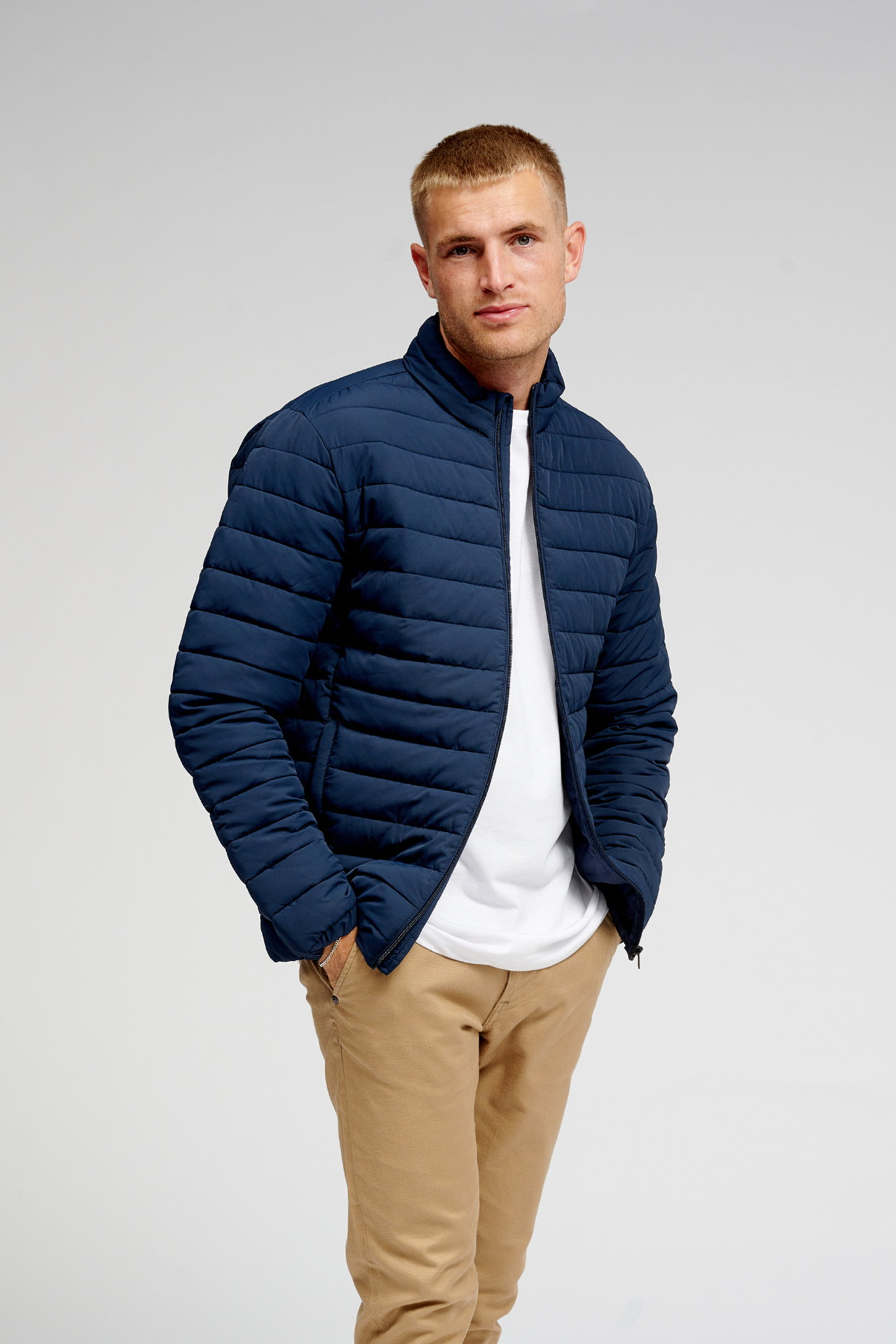 Basic Let Pufferjakke - Navy Blazer