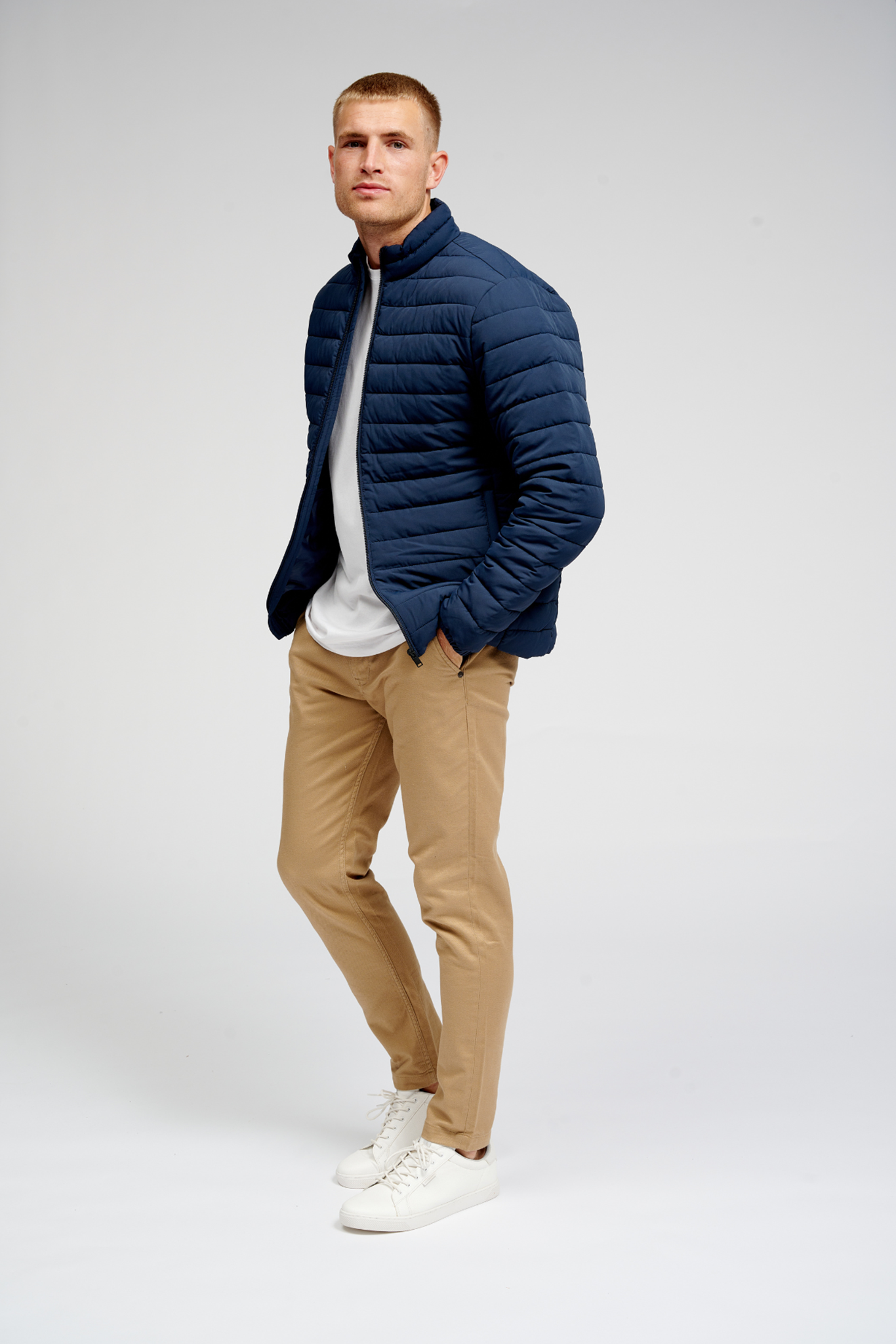 Basic Let Pufferjakke - Navy Blazer