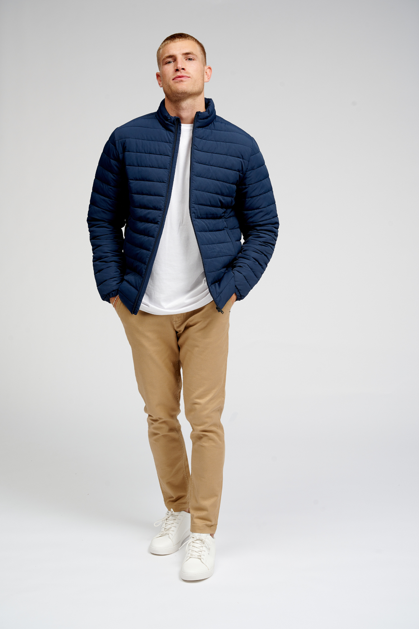 Basic Let Pufferjakke - Navy Blazer