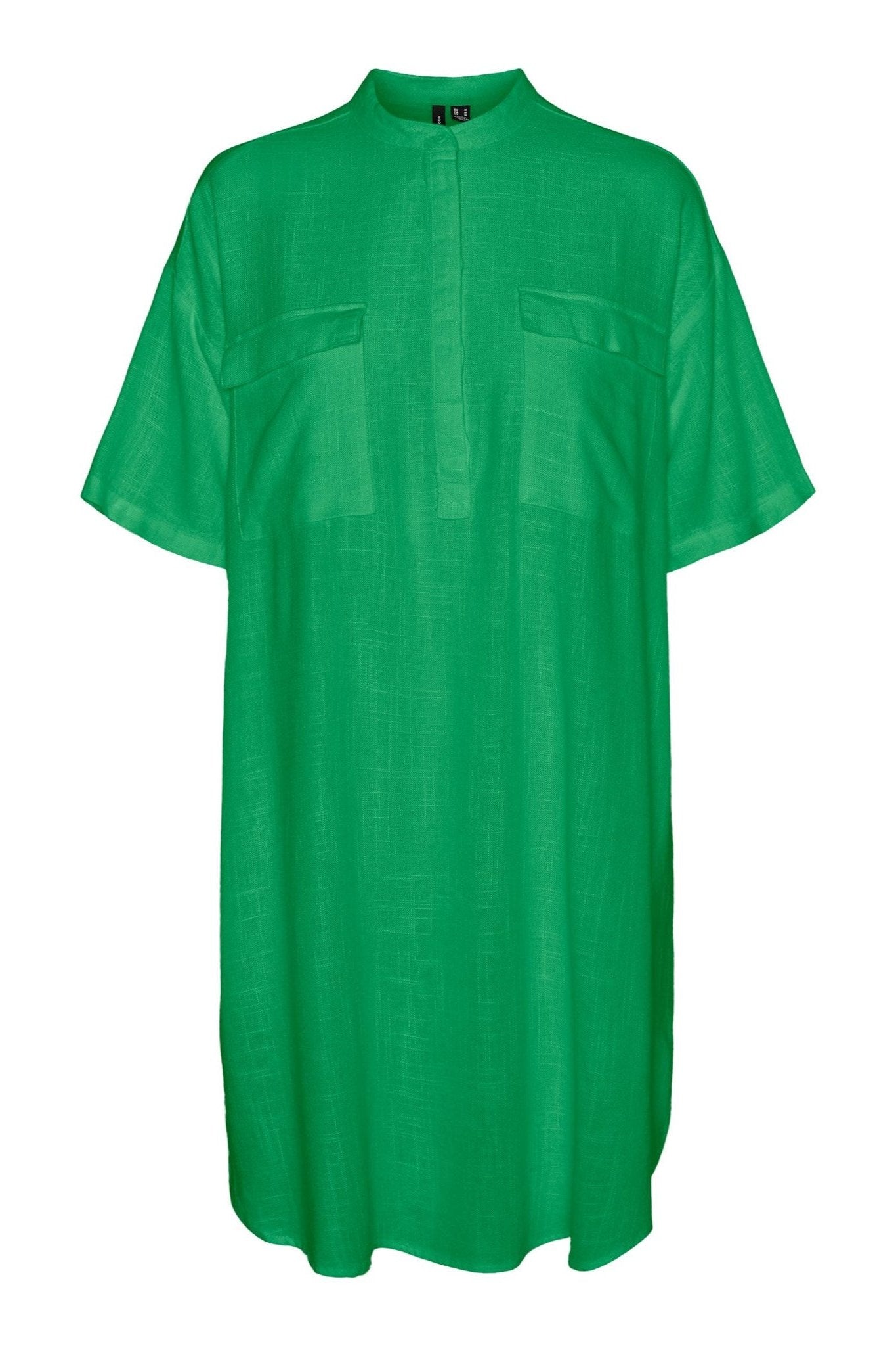 Line Mini Kjole - Bright Green