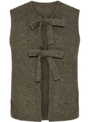 Pieces Silly SL Tie Vest Morel NOS25