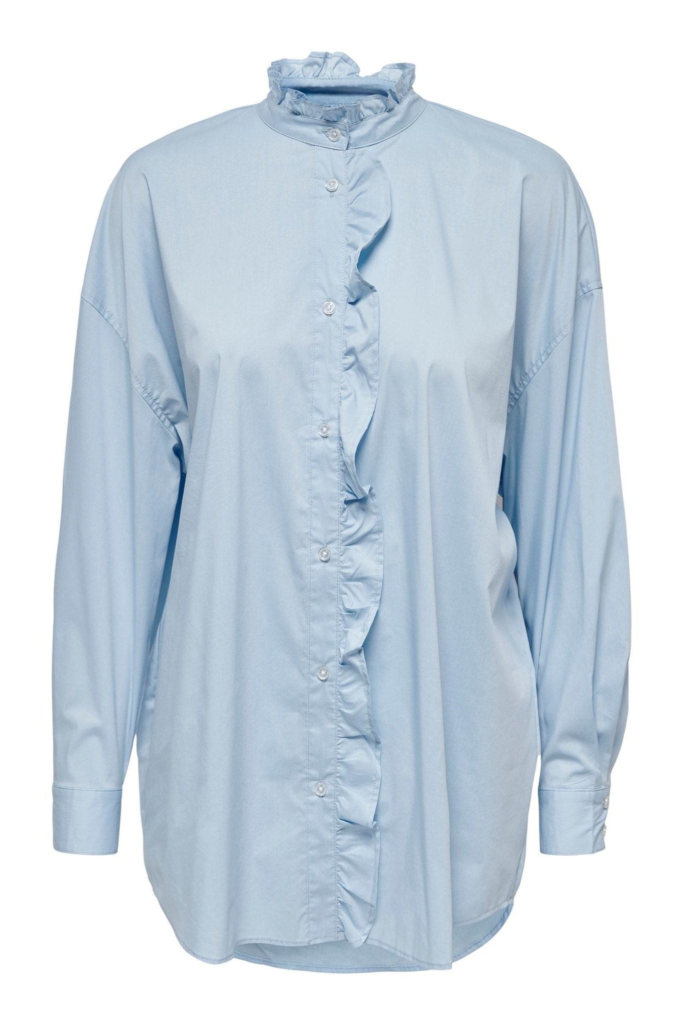 Sofia Frill Bluse - Airy blue
