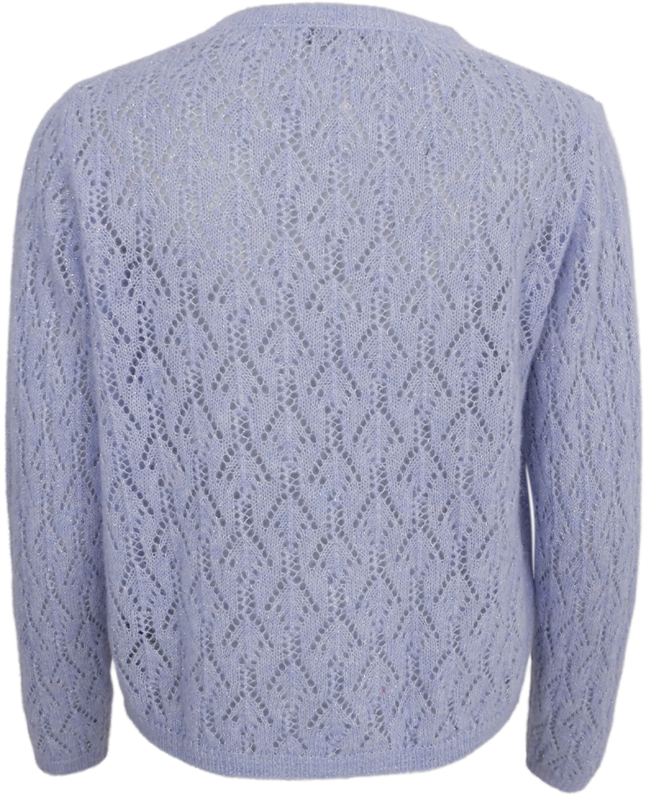 Black Colour Dell Pin Cardigan Light Blue