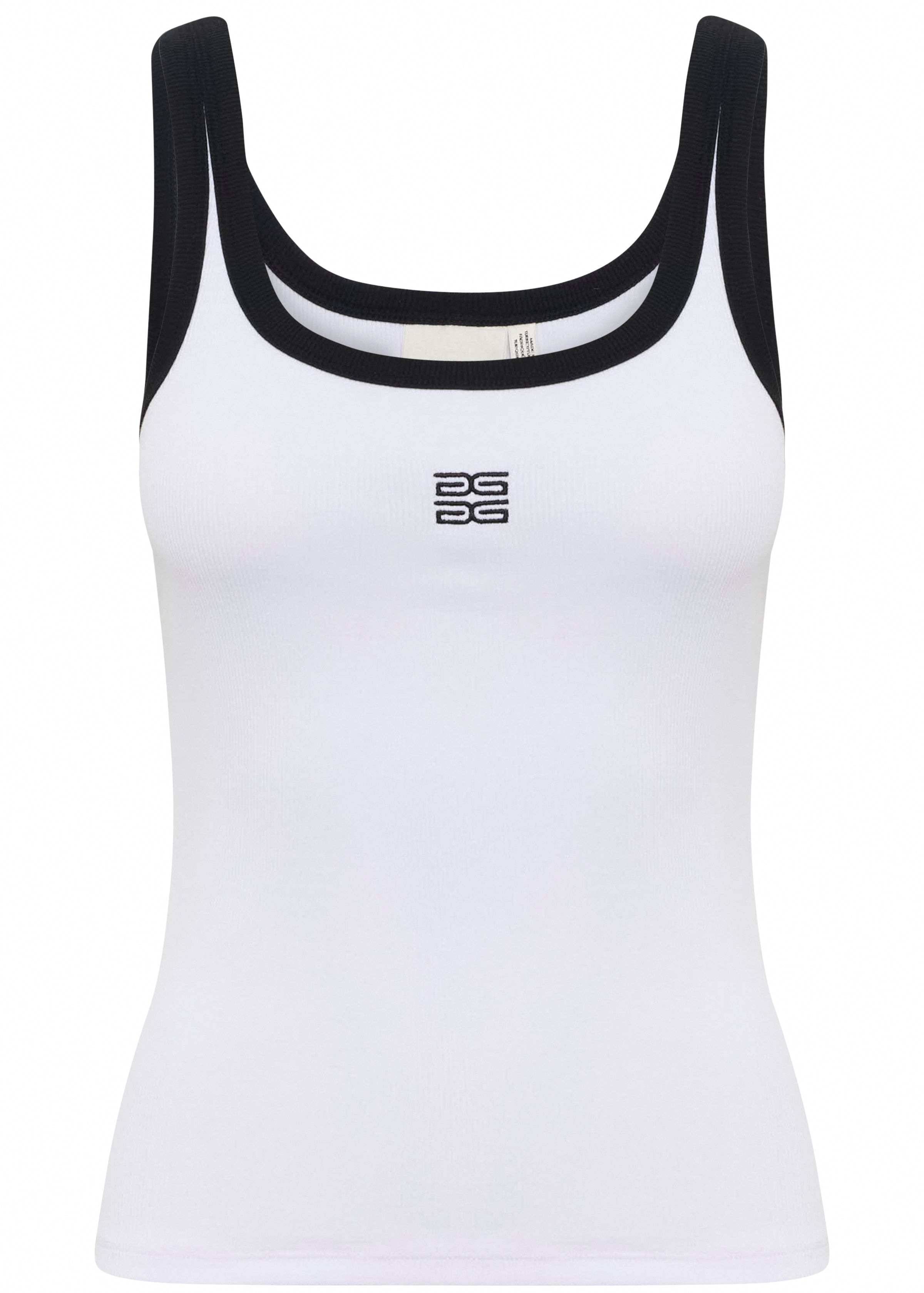 Gestuz Drew Contrast Logo Top Bright White