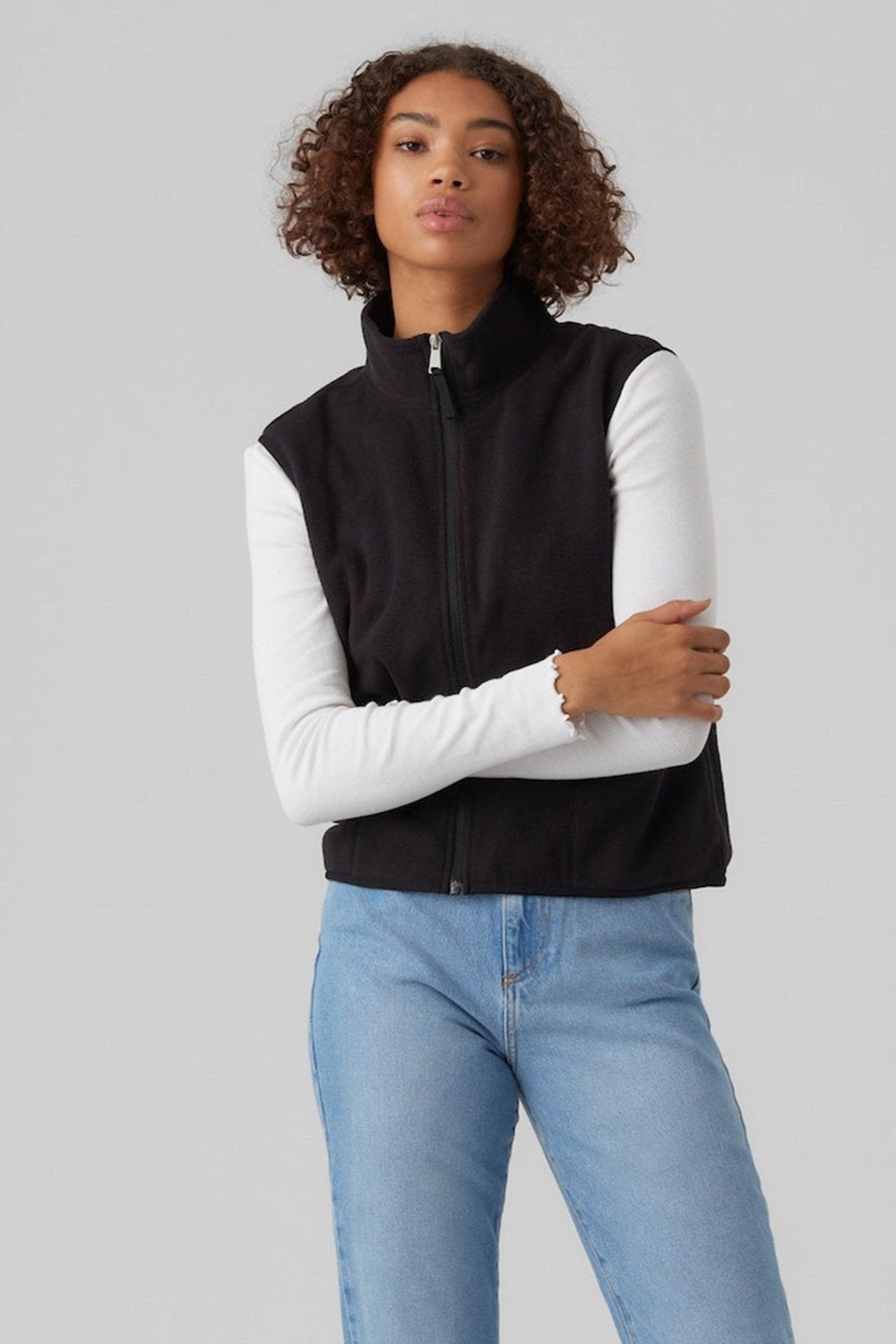 Ilsa Waist Coat Vest - Sort