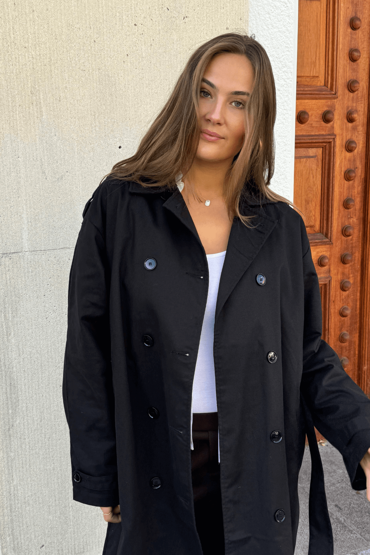 Linea trenchcoat - Sort