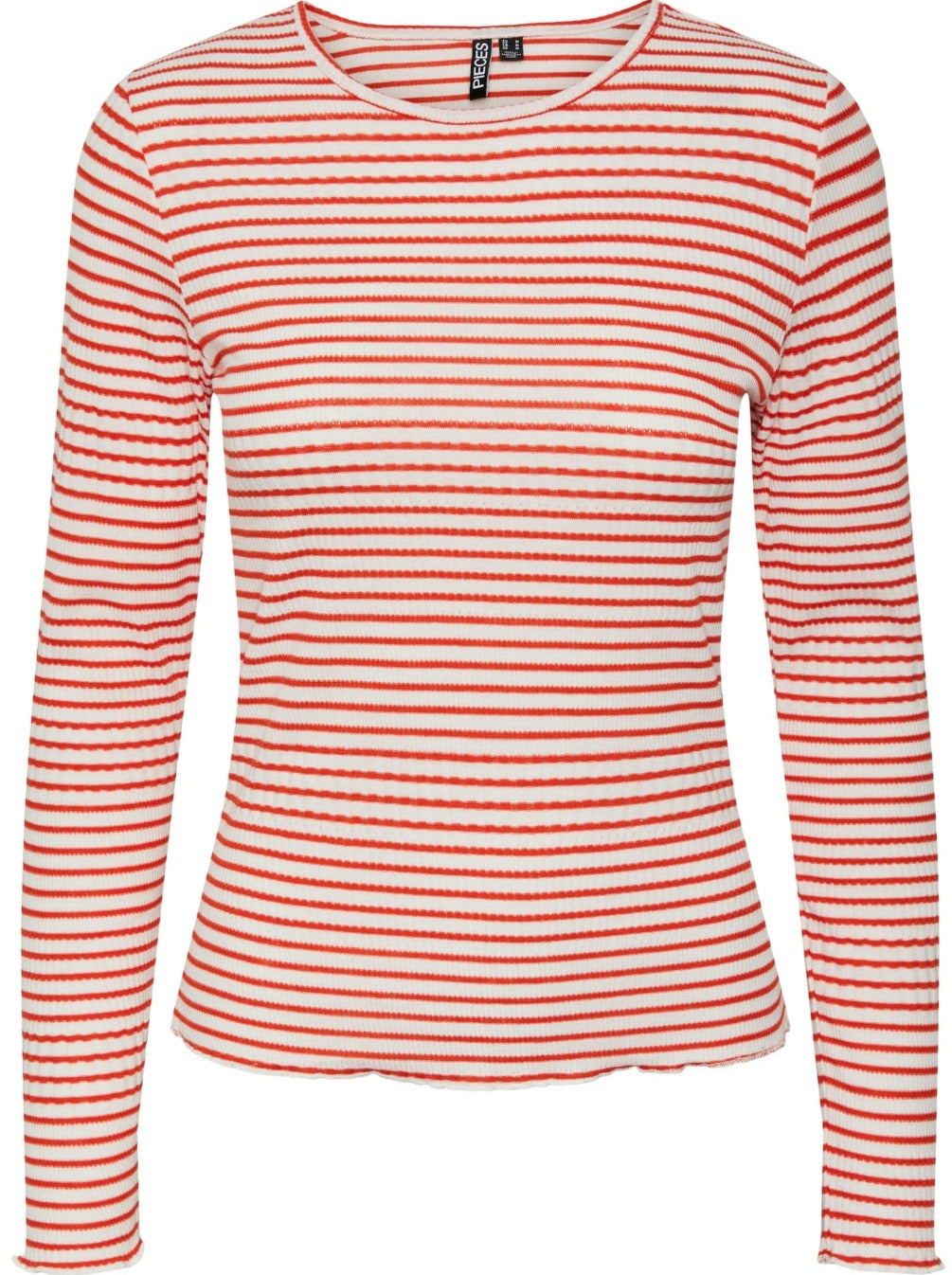Pieces Maja LS Bluse Cloud Dancer / Poinciena Mode