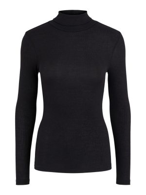 Pieces Pippi LS Rullekrave Black