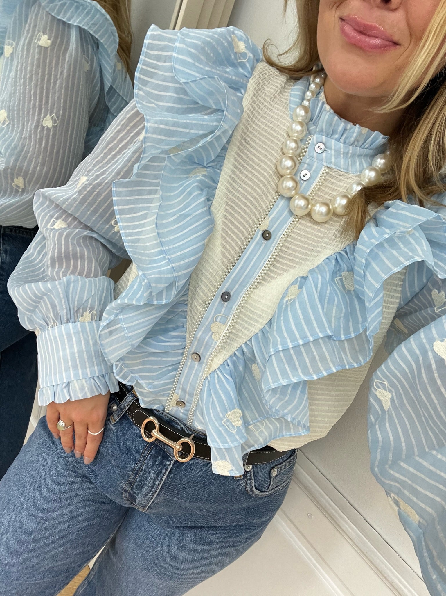 Stories from the Atelier Paradise Skjorte Blue/White