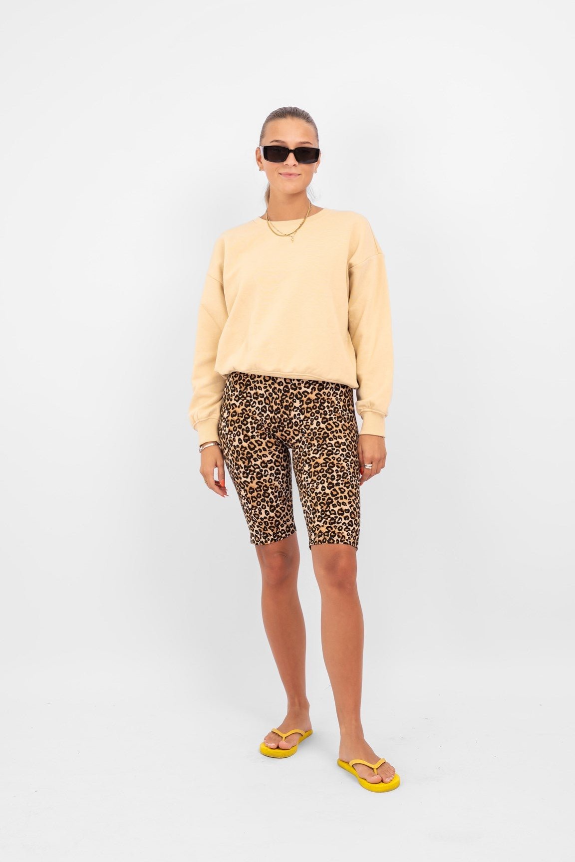 Alma Cykel Shorts - Leopard Online Hot Salg
