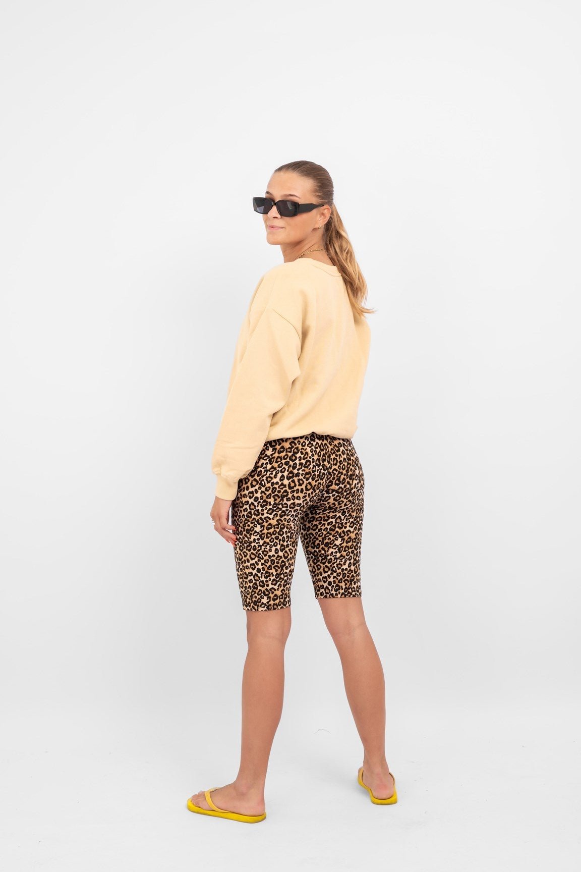 Alma Cykel Shorts - Leopard Online Hot Salg