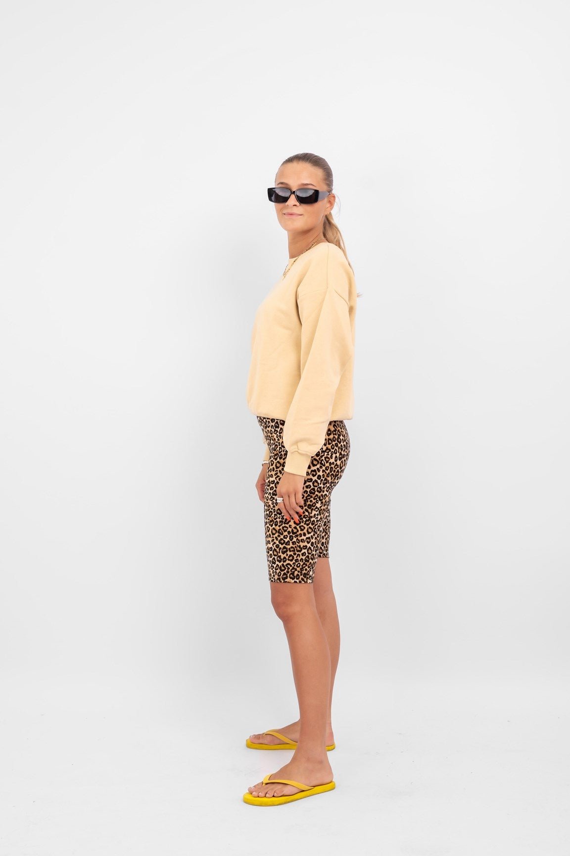 Alma Cykel Shorts - Leopard Online Hot Salg