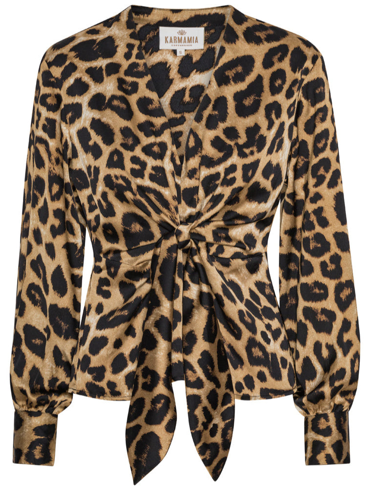 Karmamia Copenhagen Blair Bluse Hammered Leopard