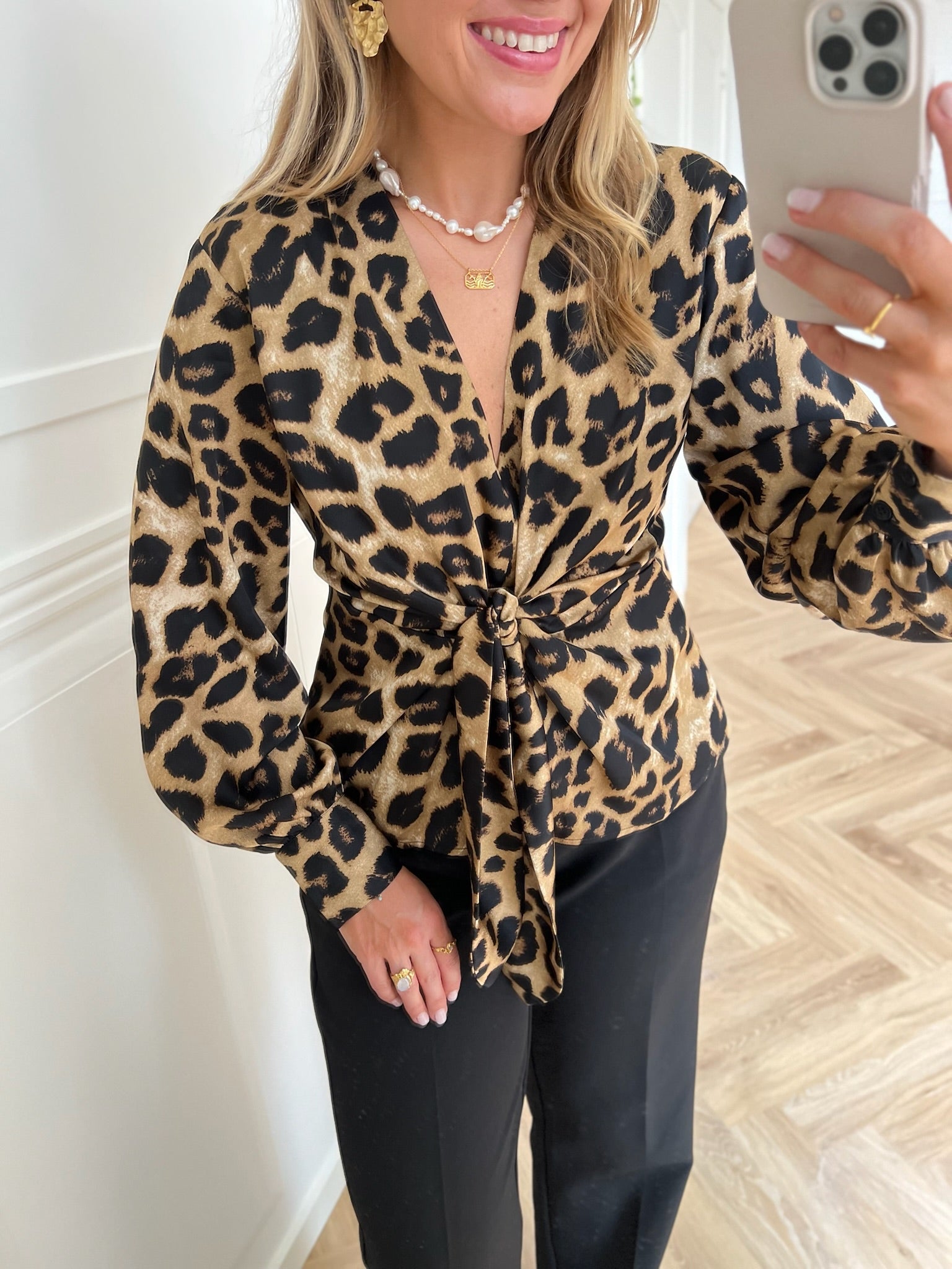 Karmamia Copenhagen Blair Bluse Hammered Leopard