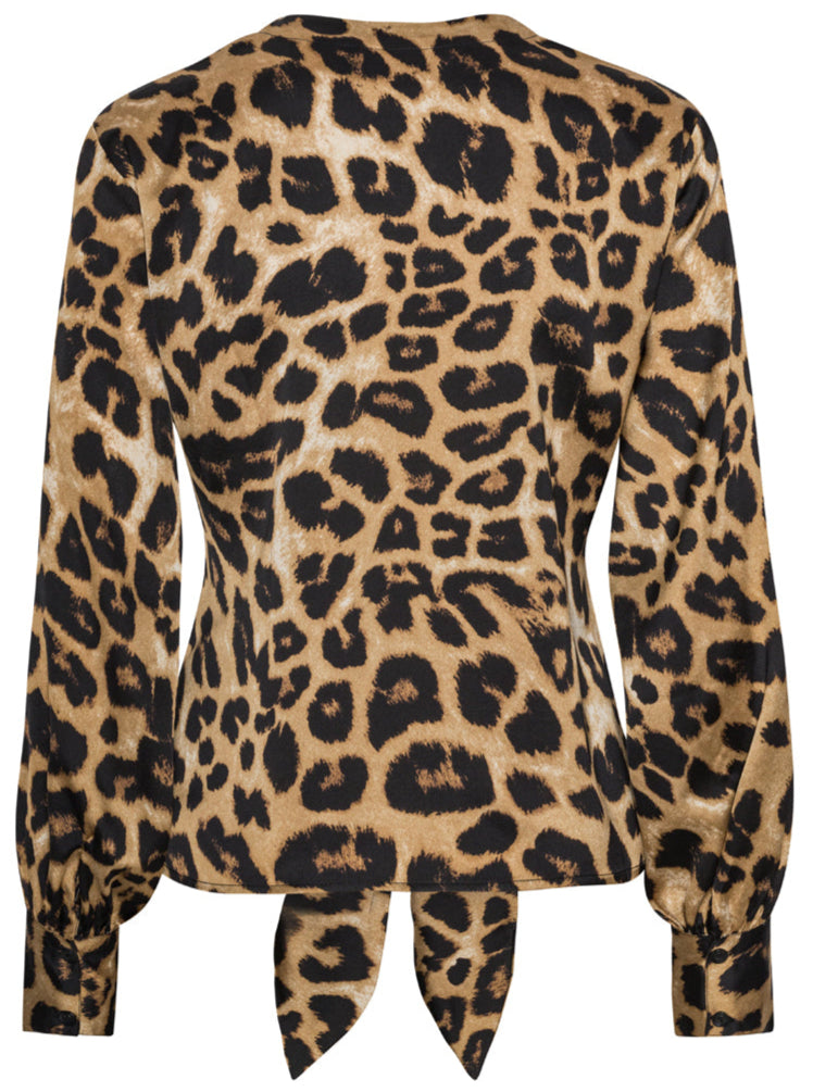 Karmamia Copenhagen Blair Bluse Hammered Leopard