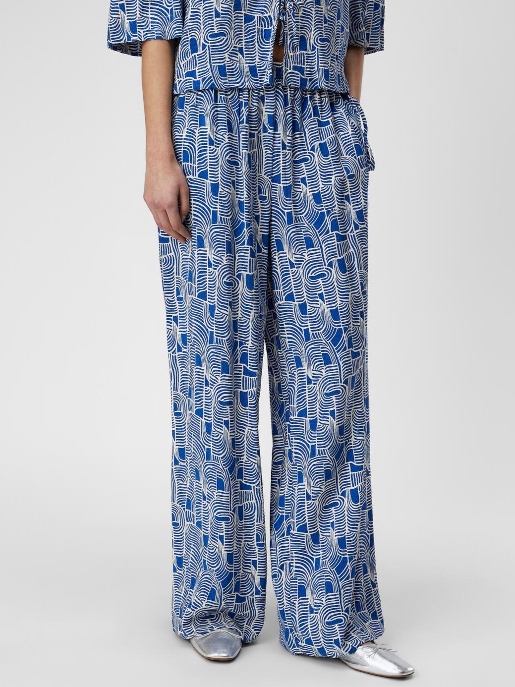 Object Daya MW Bukser Palace Blue/AOP White Sand Online nu