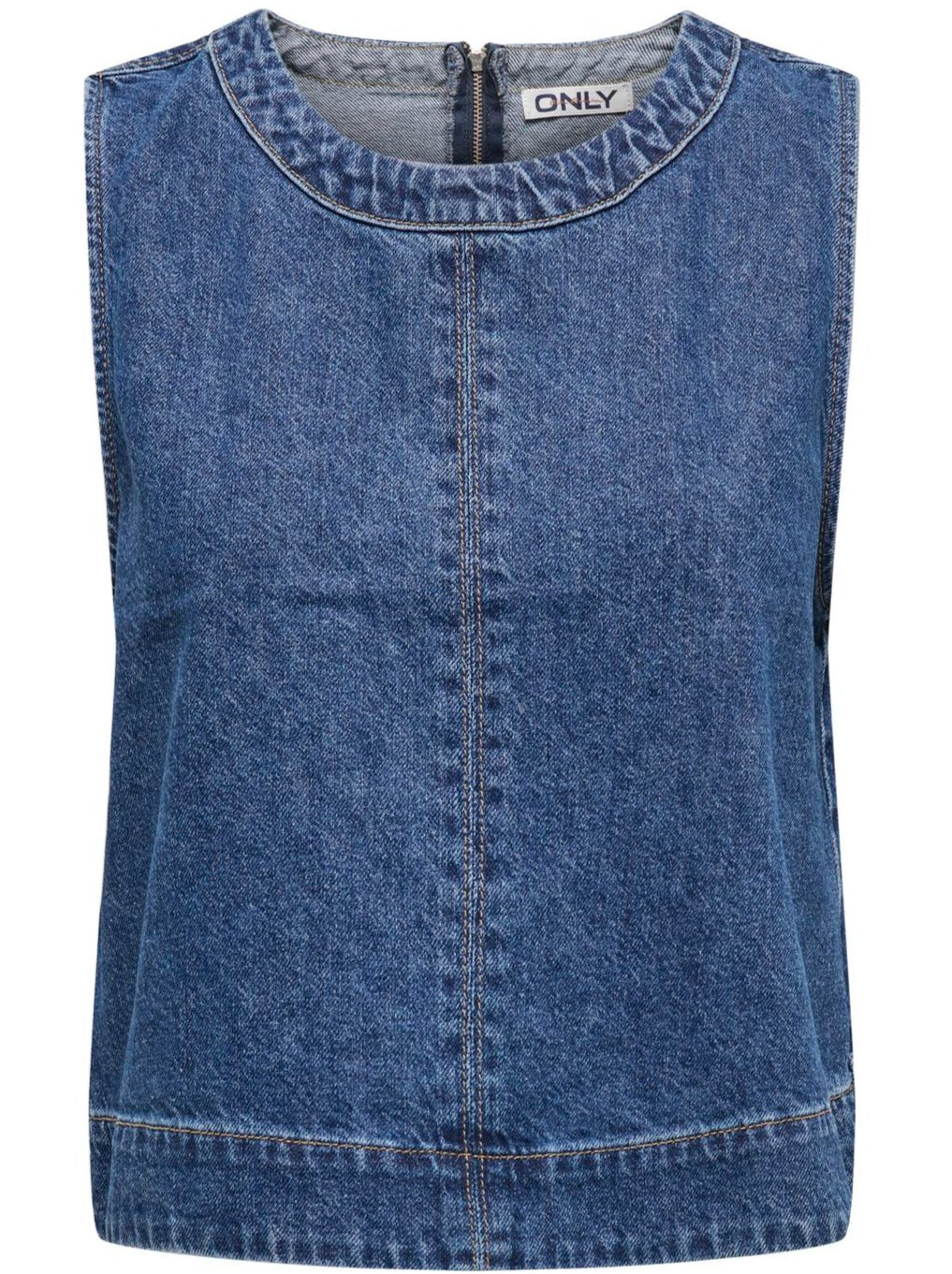 Only Dorsi SL Denim Top Medium Blue Denim