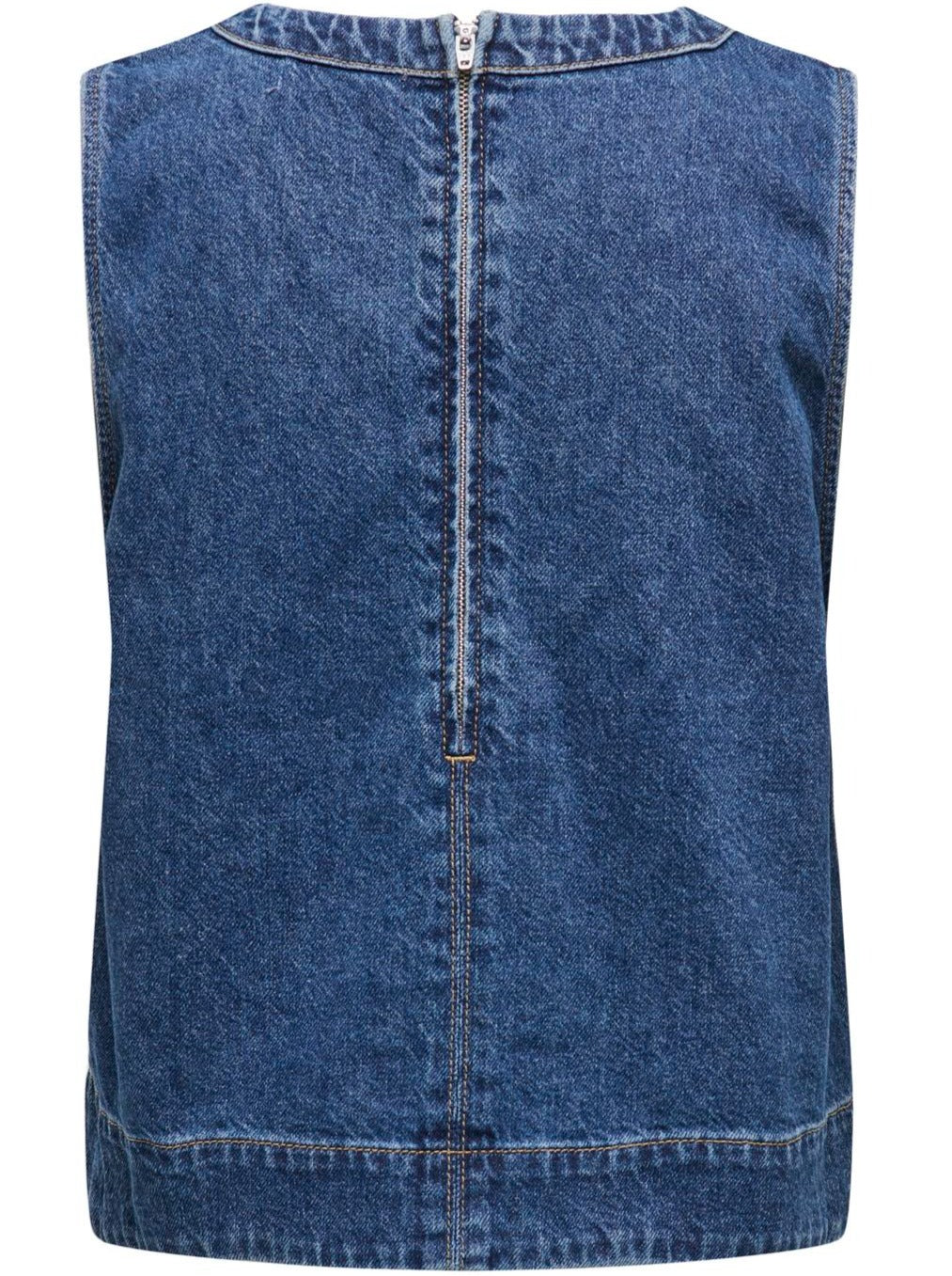 Only Dorsi SL Denim Top Medium Blue Denim