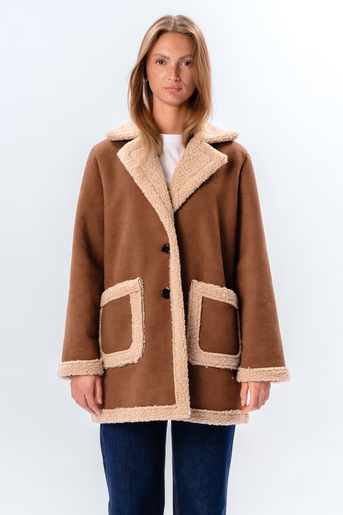 Shearling Jakke - Brun