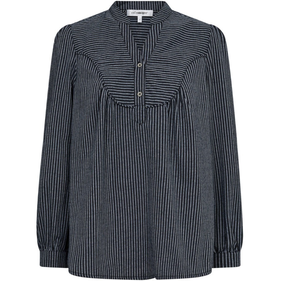 Co'Couture Simona Stripe Bluse Navy