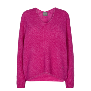 Mos Mosh Thora V-Neck Strik Festival Fuchsia