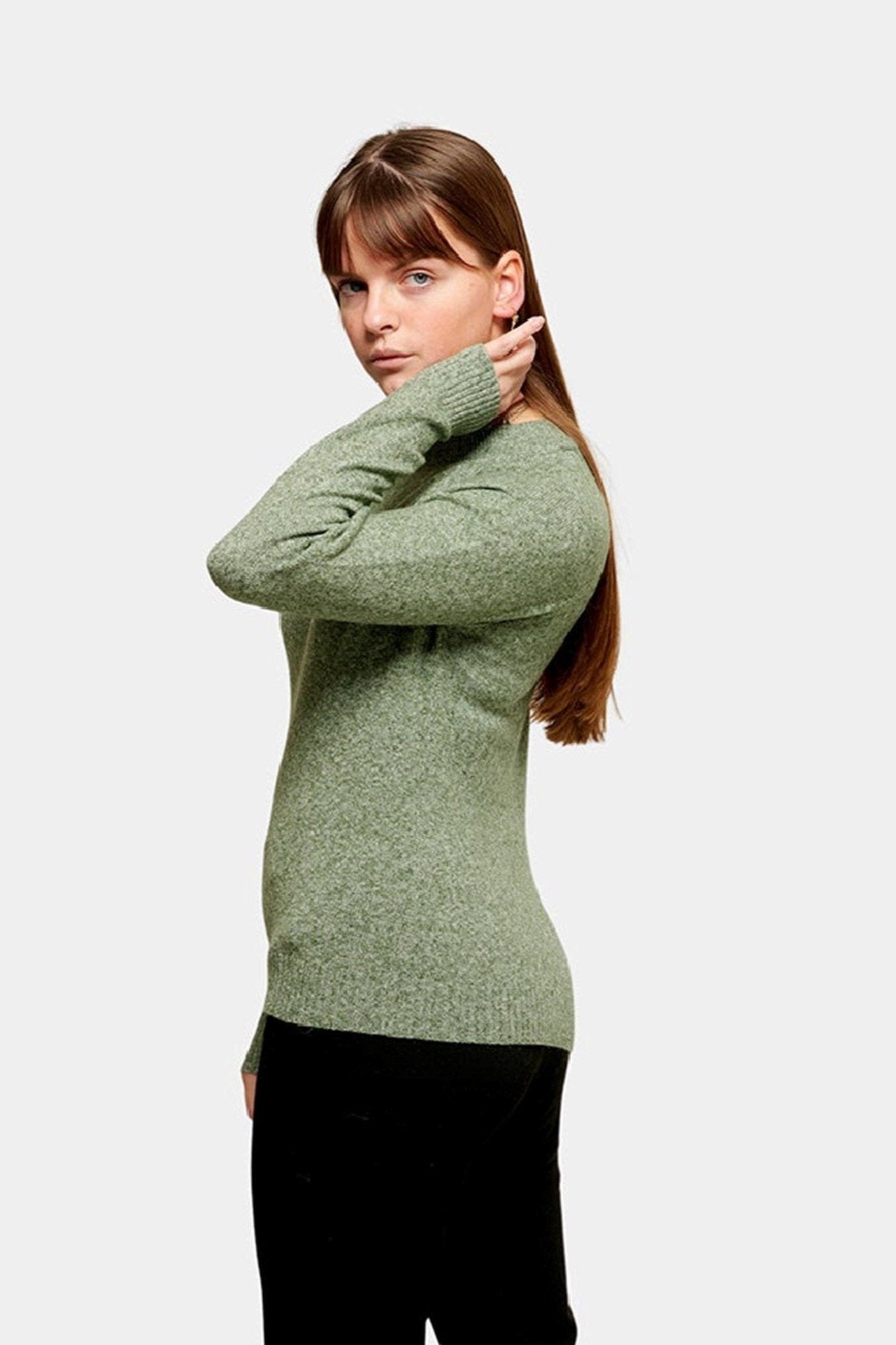Blød Doffy Strik - Fit Green Melange Online salg