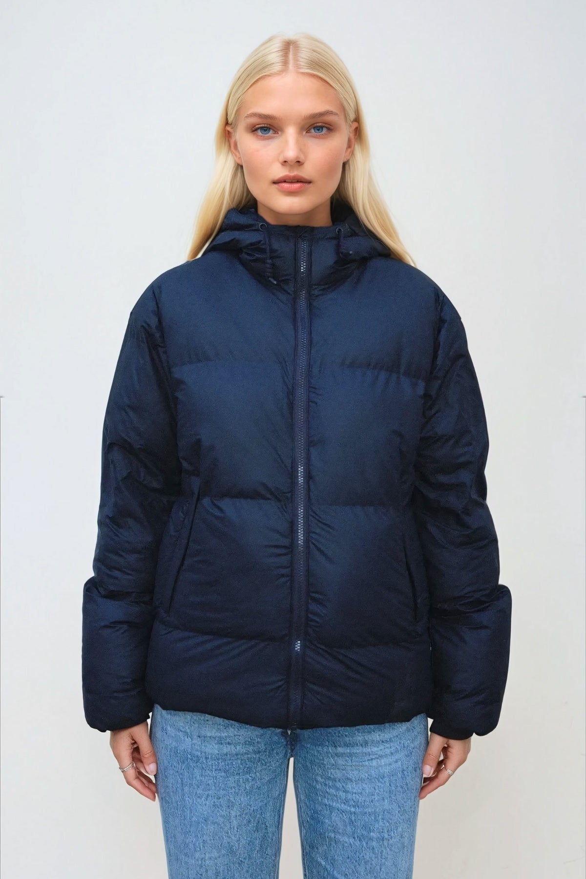 Lexie Coated Jacket - Navy