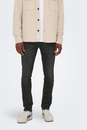 Loom Slim Black Jeans - Sort Online salg