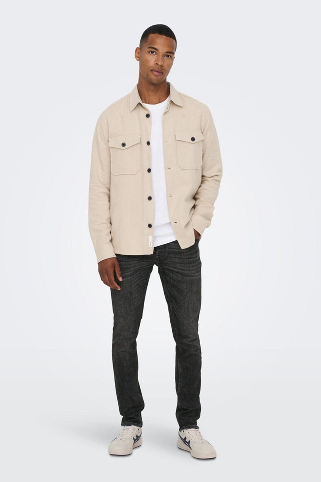 Loom Slim Black Jeans - Sort Online salg