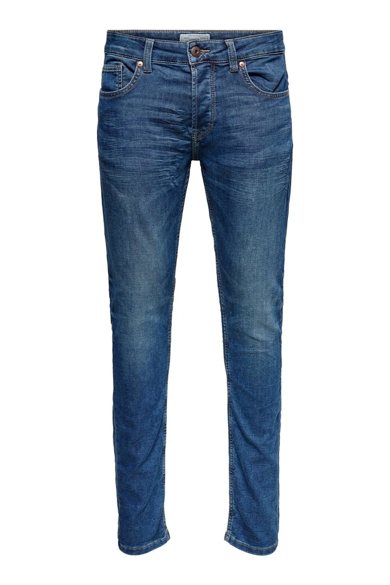 Loom Stretch Jeans - Blå denim på udsalg
