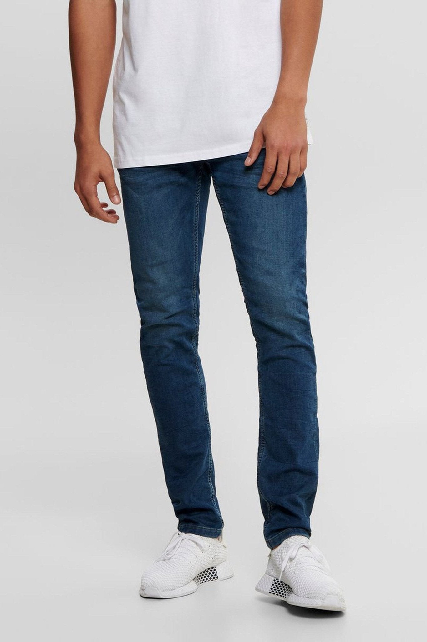 Loom Stretch Jeans - Blå denim på udsalg