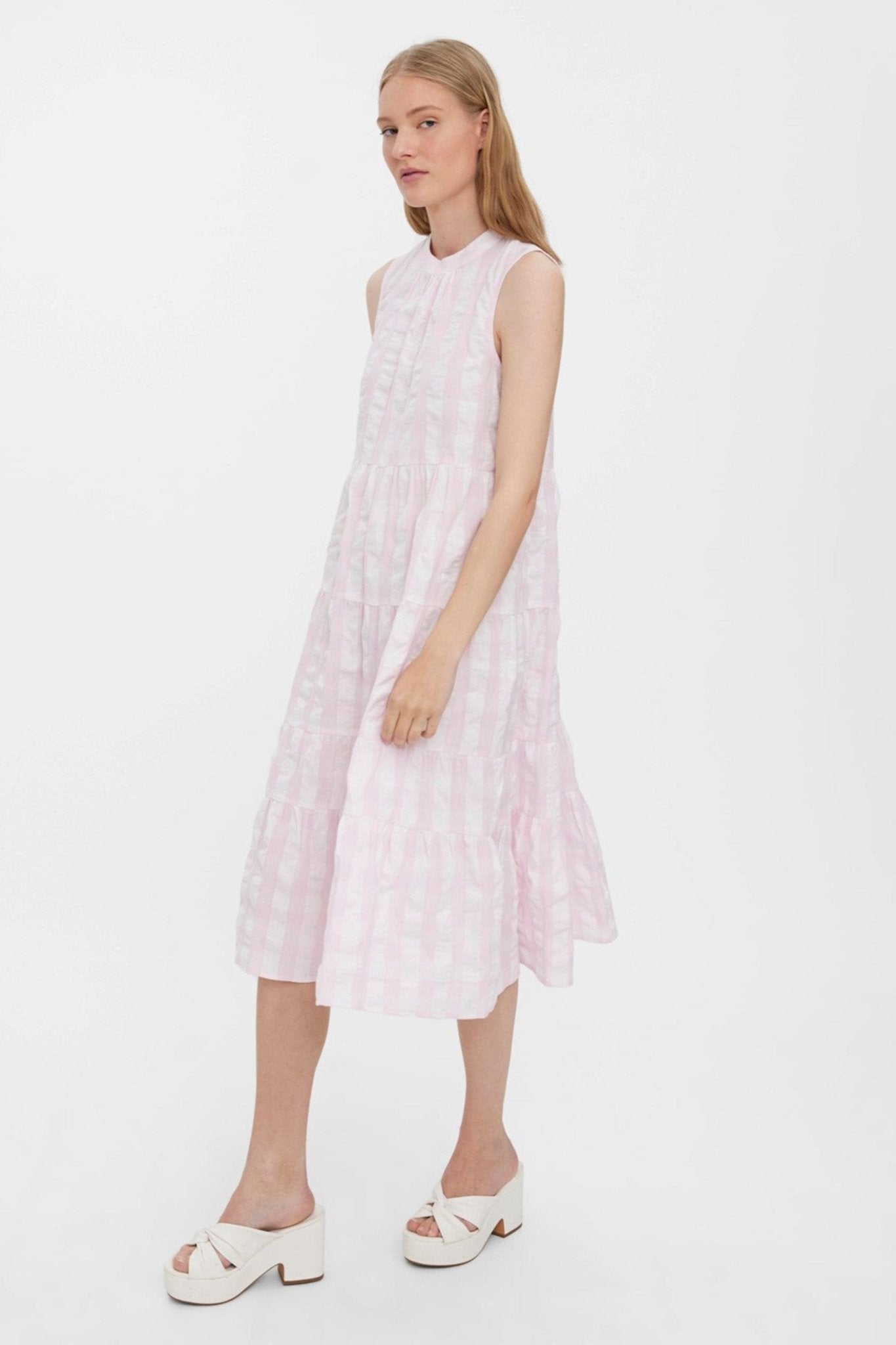 Sody Calf Highneck Kjole - Light Lilac