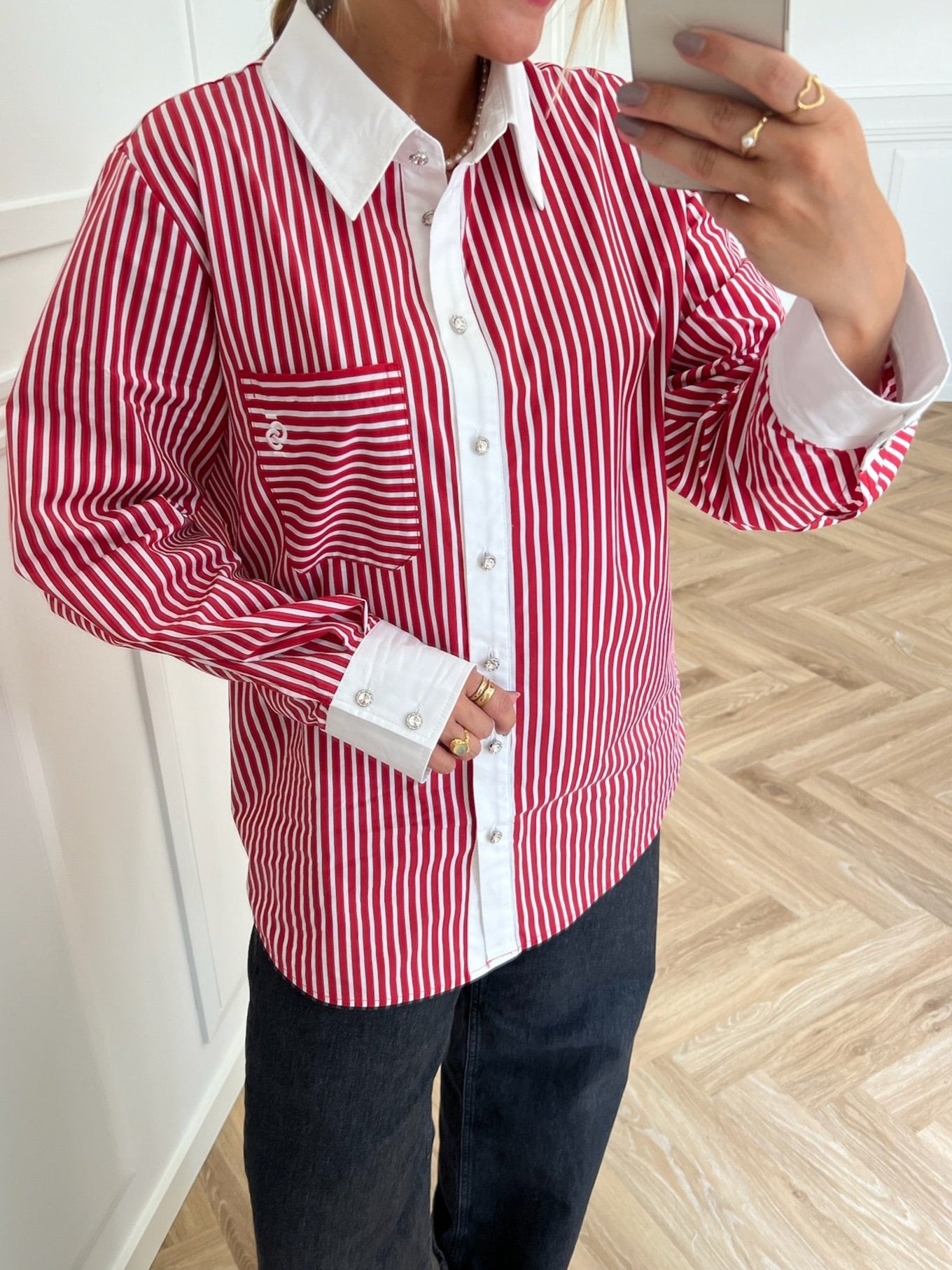 Cras Brenda Skjorte Fiery Red Mode