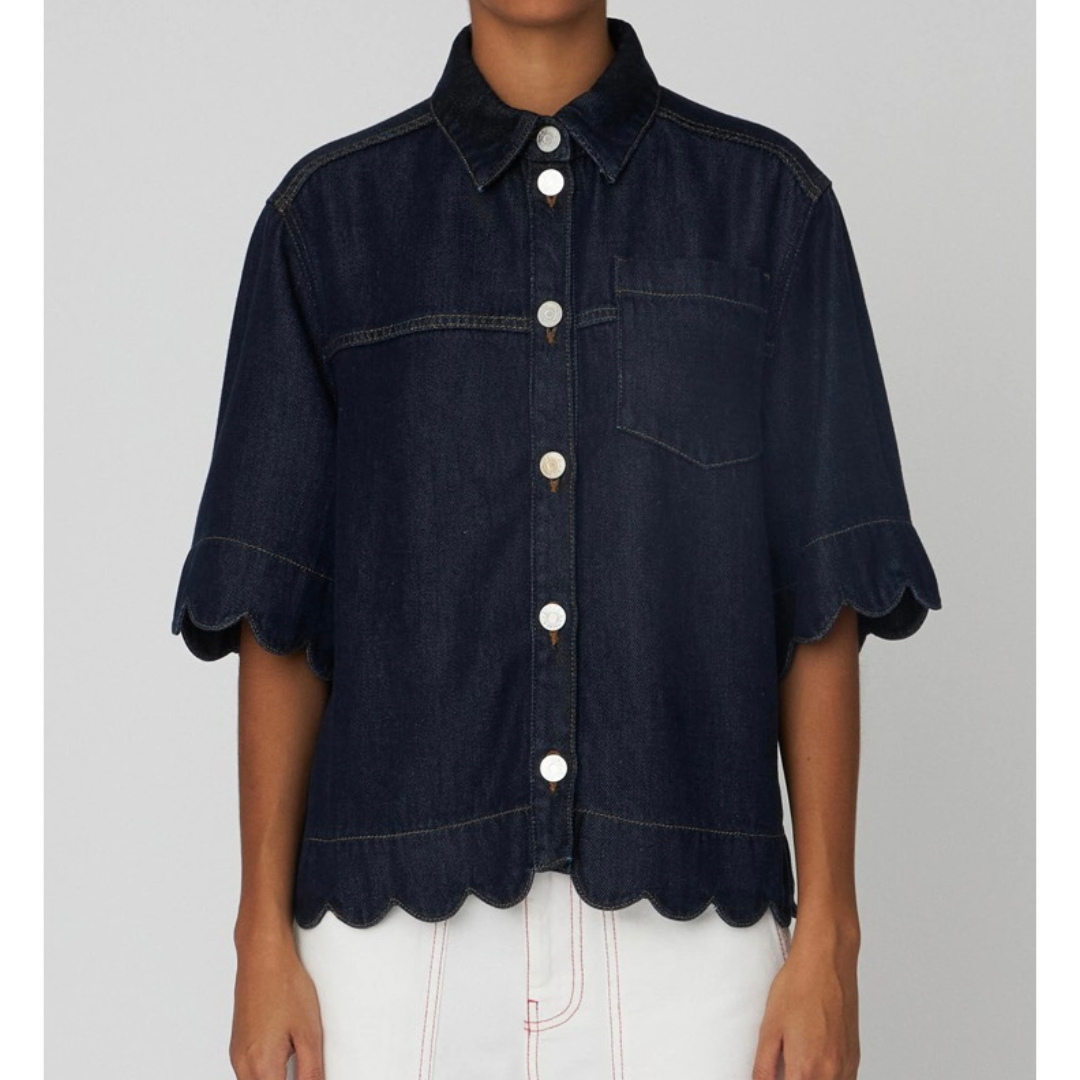 Stella Nova Blue Denim Skjorte Denim Blue