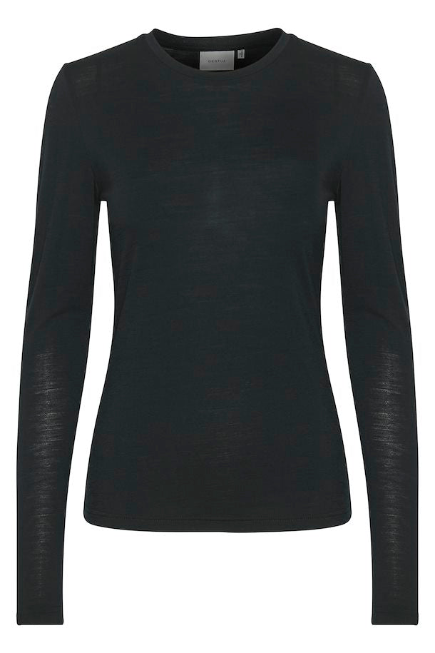 Gestuz Sivida Wool Bluse Black