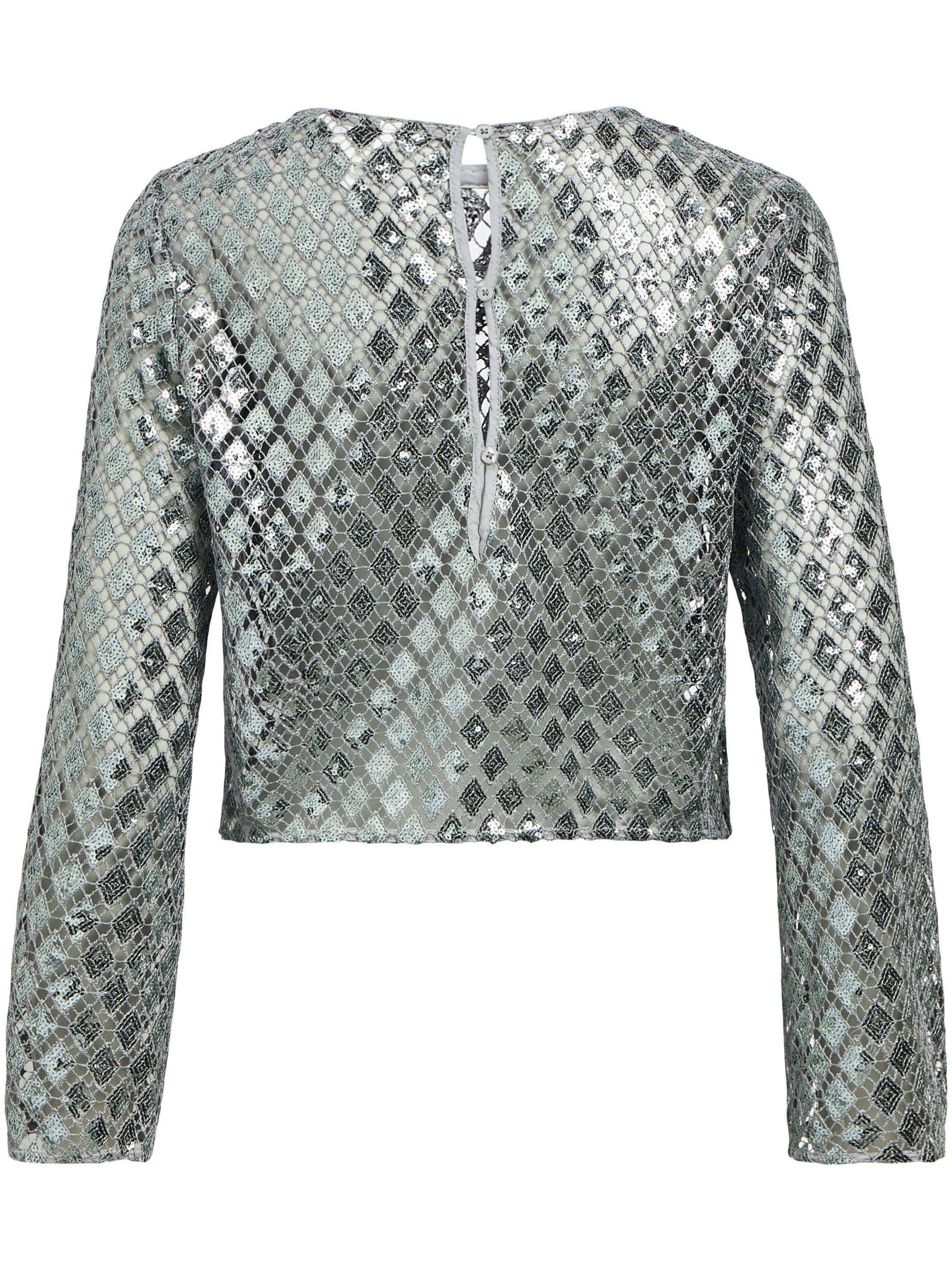 Object Gitte LS Top Asphalt/Silversequins Rabat