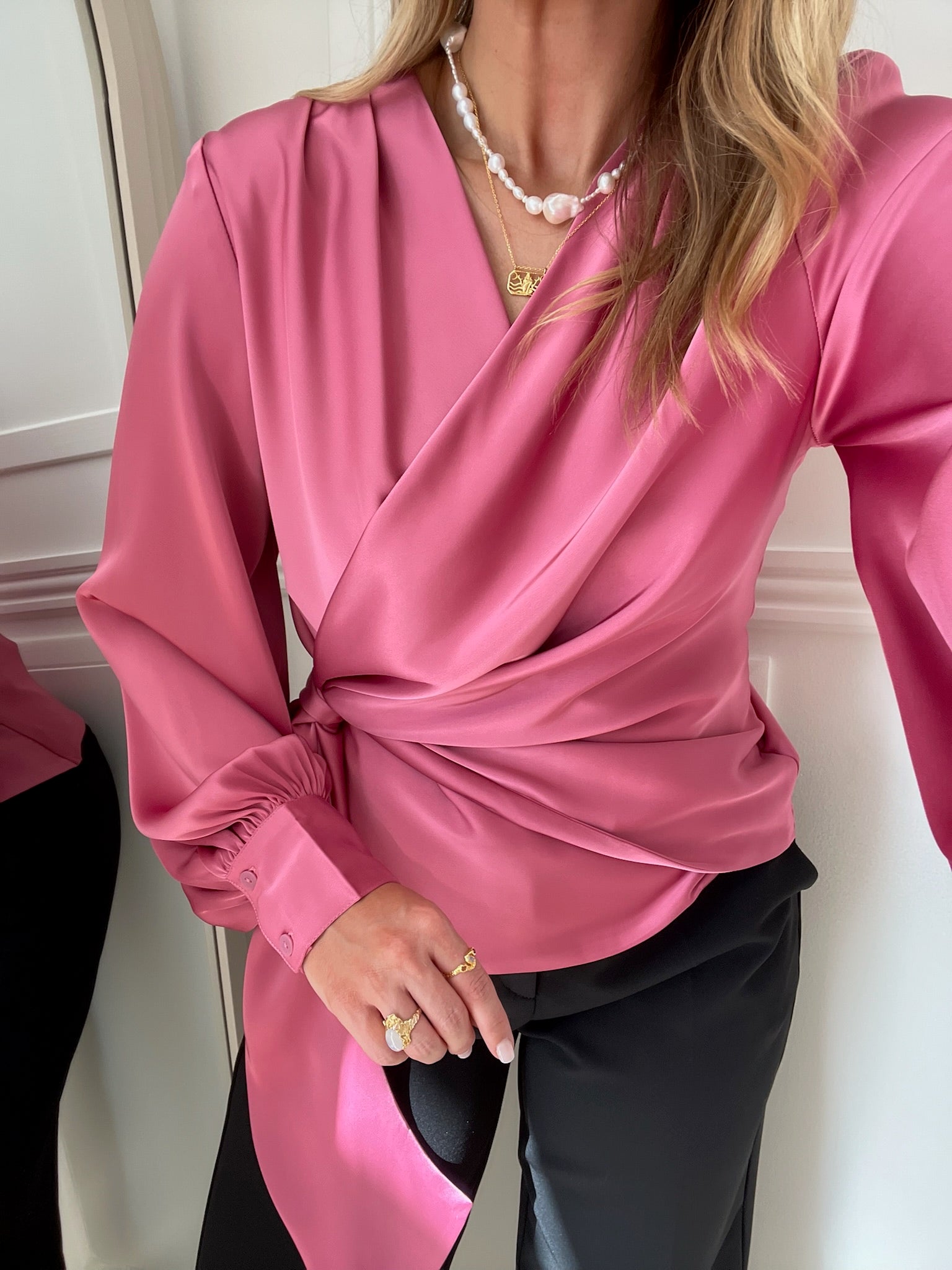 Karmamia Copenhagen Ines Bluse Semi Rich Velvet Pink