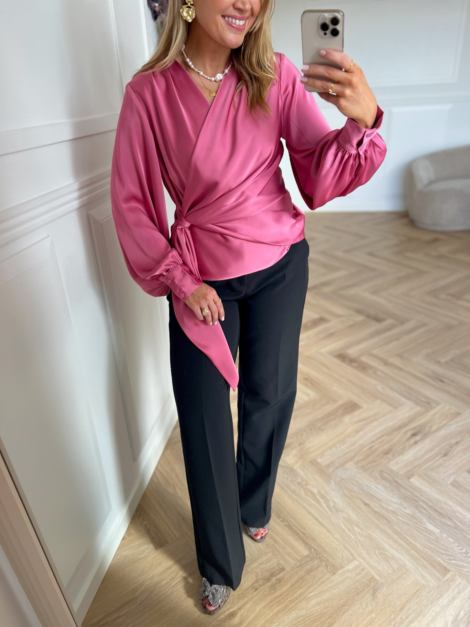 Karmamia Copenhagen Ines Bluse Semi Rich Velvet Pink